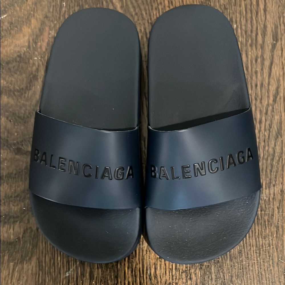 Balenciaga Navy Slides Kids